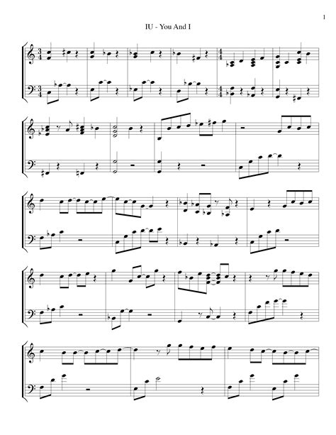 IU-You And I Sheet Music pdf, - Free Score Download ★