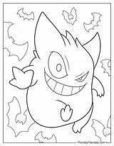 22 Gengar Coloring Pages Free PDF Printables In 2024  Pokemon sketch template