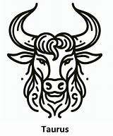 Simple Taurus Zodiac Sign coloring page  Download Print Or Color sketch template
