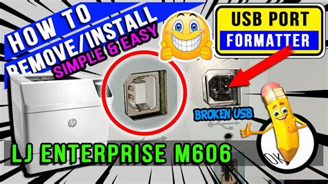 Printer USB Port Broken | How to Remove & Install - YouTube