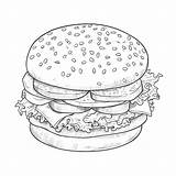 Hamburger coloring page – Coloring Corner sketch template
