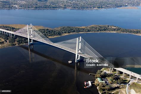 Aerial View Dames Point Bridge Stock Photo - Download Image Now ...