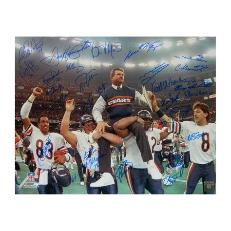 1985 Chicago Bears Team Signed Super Bowl XX Ditka Carried Off Field ...