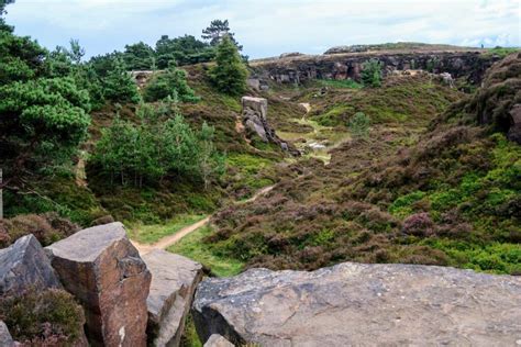 Geology of Ilkley Moor Trail - Map and Photos