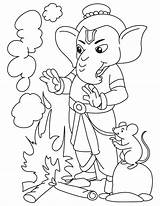 Bal Ganesh Coloring Page Pages sketch template