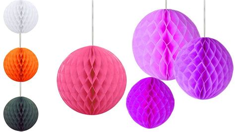 Honeycomb Ball Decoration | How to make a Paper honeycomb Ball | Decoration | Paper Craft - YouTube