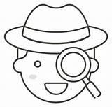 Detective coloring Page  ColouringPages sketch template