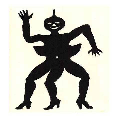 1975 Alexander Calder 'Three Legged Figure' Surrealism France Lithograph | Chairish