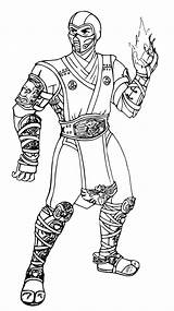 Sub Zero Mortal Kombat Coloring Pages sketch template