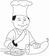 Smiling Chef coloring Page  Download Print Or Color Online For Free sketch template