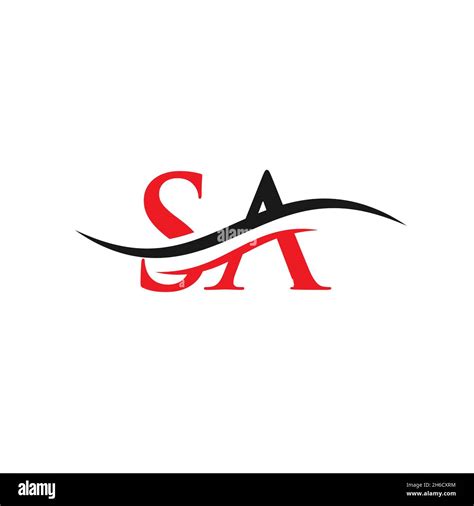 Premium Letter SA Logo Design with water wave concept. SA letter logo ...