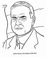 USA Printables US Presidents Coloring Pages  Herbert Hoover President sketch template
