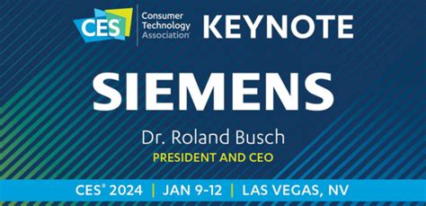 Siemens CEO to Deliver Keynote at CES 2024 | Startups Magazine