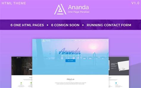 Ananda - One Page Parallax Website Template - TemplateMonster