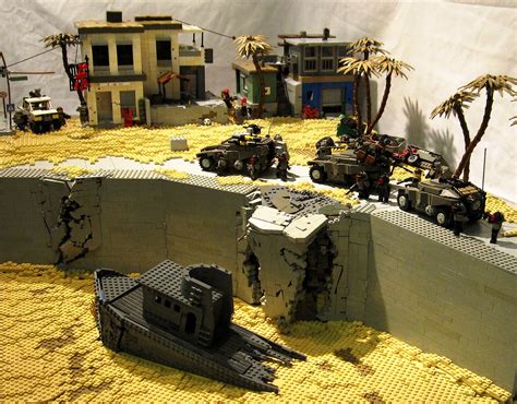 https://flic.kr/p/ceUcRs | Under The Saharan Sun | NATO troops ride into a… Lego Ww2, Lego Army ...