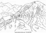 Ski Lodge Coloring Pages sketch template