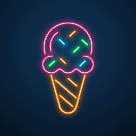 neon light ice cream vector 2468152 Vector Art at Vecteezy