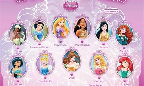 Disney Princess Names Chart