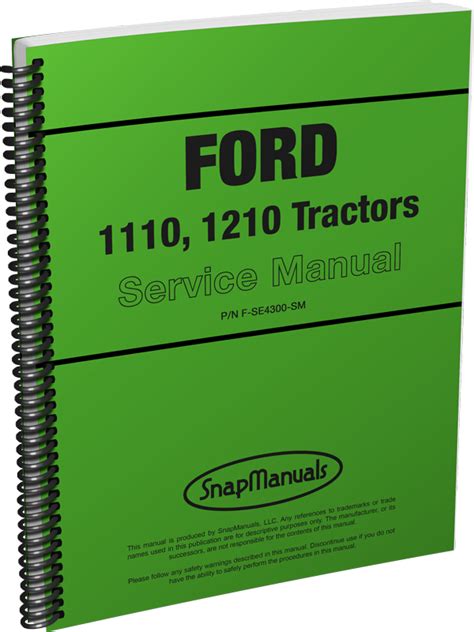 Ford 1110, 1210 Tractor Service Manual - SnapManuals