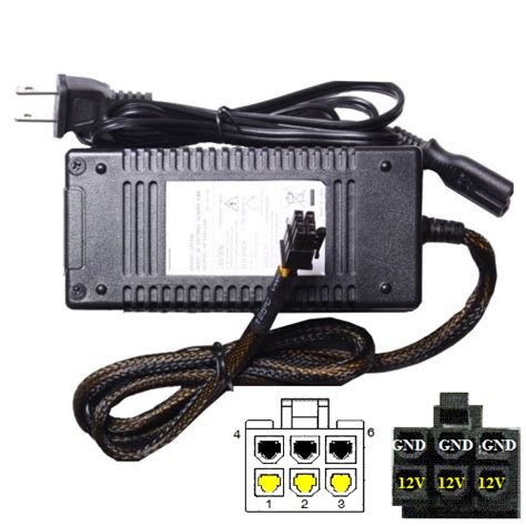 12V / 10A AC to DC Wall Power Supply With 6-pin Molex PCI Express Connector