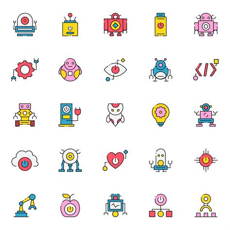 25 Robotics Vector Icons