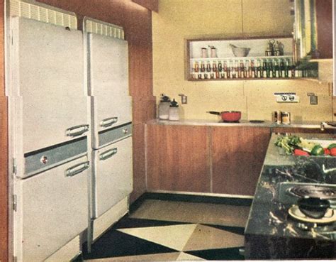 1958 | Side by side refrigerator/freezers...nice colors, and… | Flickr