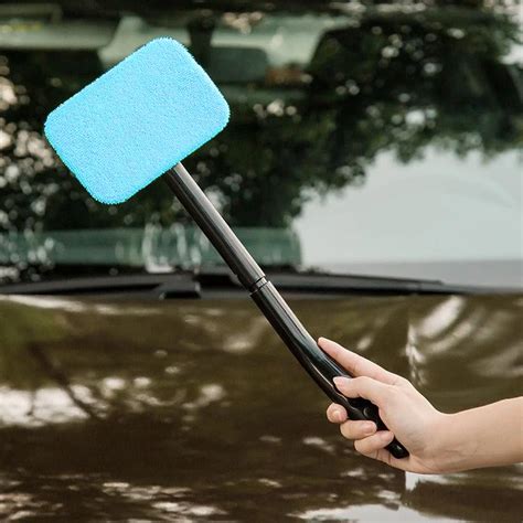 2018 New 1pc Microfiber Auto Window Cleaner Long Handle Car Washable Car Brush Window Windshield ...