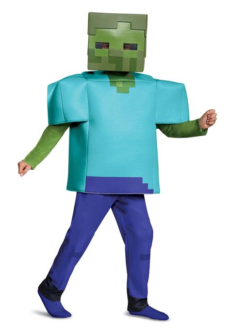 Disfraz de zombie de Minecraft Deluxe para niños Multicolor