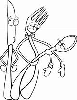 Spoon Coloring Pages sketch template