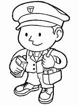 Coloring Page Postal Worker Free Printable P  Vrogueco sketch template