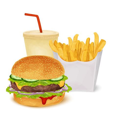 Fast food set 454305 Vector Art at Vecteezy