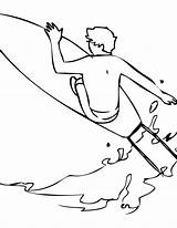 Surfing Coloring Pages sketch template