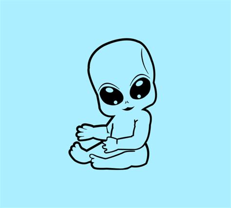 Alien Baby Outline Svg Png - Etsy