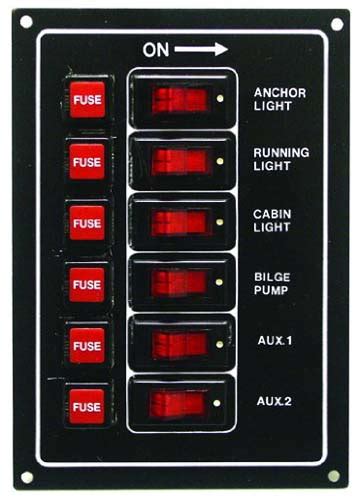 50031275 Switch Panel 6 Rocker & Fuses | Seattle Marine