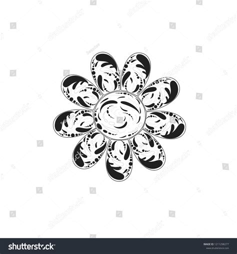 Tribal Graphic Flower Illustration Vector Stock Vector (Royalty Free ...