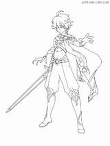 GENSHIN IMPACT COLORING PAGES  Sketches Coloring pages sketch template