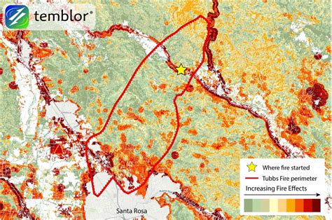 Santa Rosa Fire Map Before And After - Emilia Natividad