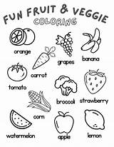 Fruit And Veggie Coloring Sheet  Etsy sketch template