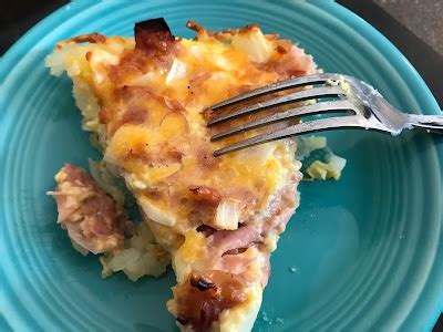 The Matejkas Equal Three: Ham and Cheese Hash Brown Quiche