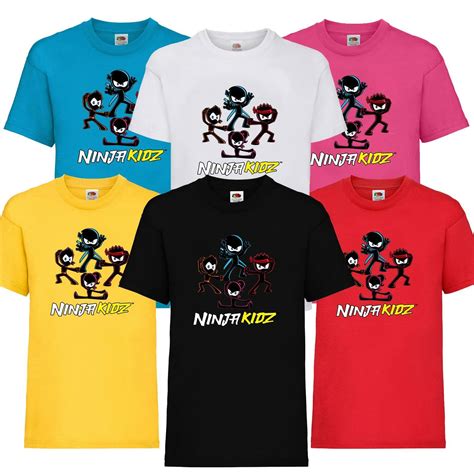 New Kids Childrens Ninja Kidz Tv Gaming T-Shirt Team Boys Girls Cool Fun Tee Top | eBay