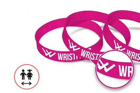 Silicone wristbands customized with 1 colour print - KID Siz