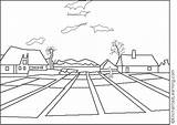 Van Gogh Flower Beds In Holland Coloring Page  EnchantedLearningcom sketch template