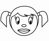 Cute Girl Face Coloring Page  Free Printable Pages For Kids sketch template
