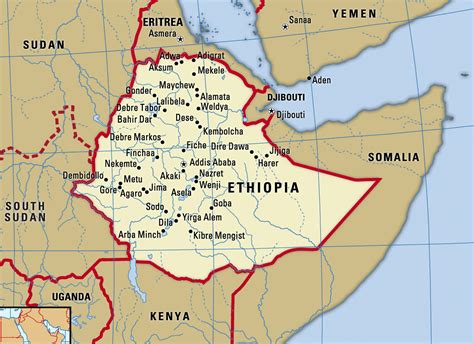 Ethiopia Regions Map