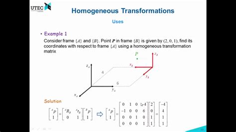 Lecture 2 - 3: Homogeneous Transformations (Robotics UTEC 2018-1) - YouTube