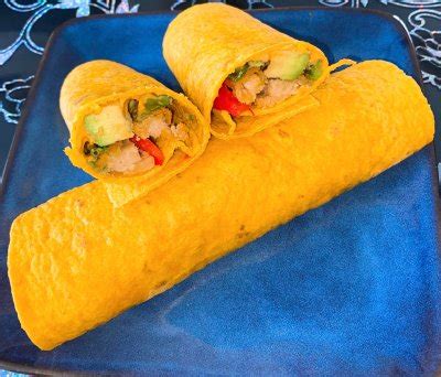 Wrap met kip, guacamole en groenten