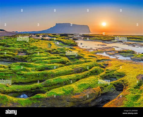 Sunrise at Jeju-Do Seongsan Ilchulbong, Jeju Island, South Korea Stock Photo - Alamy