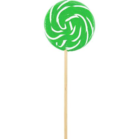 Large Kiwi Green Swirly Lollipops 6ct | Party City