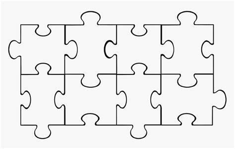 6 Piece Puzzle Template