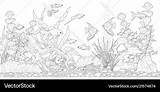 Aquarium For coloring Royalty Free Vector Image sketch template